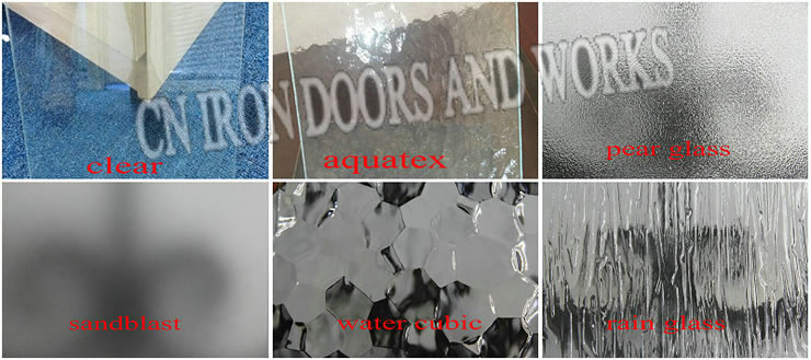 Iron Door Glass options