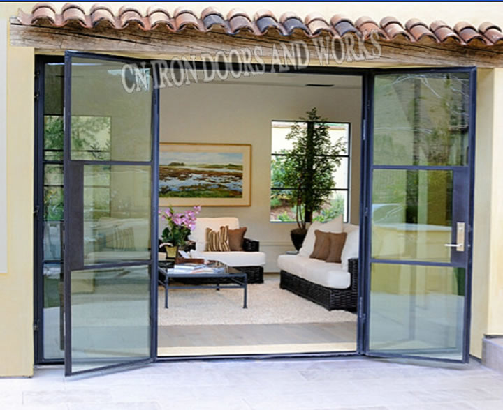 Steel, contemporary doors