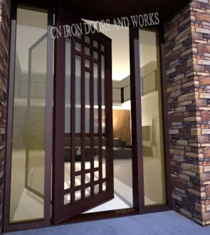 Steel, contemporary doors