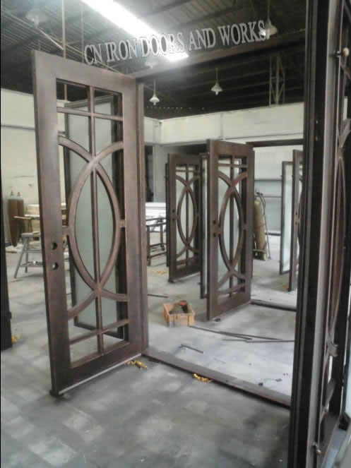 Steel, contemporary doors
